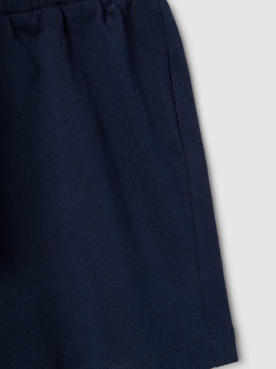 Girls&rsquo; blue pure cotton regular-fit shorts_3