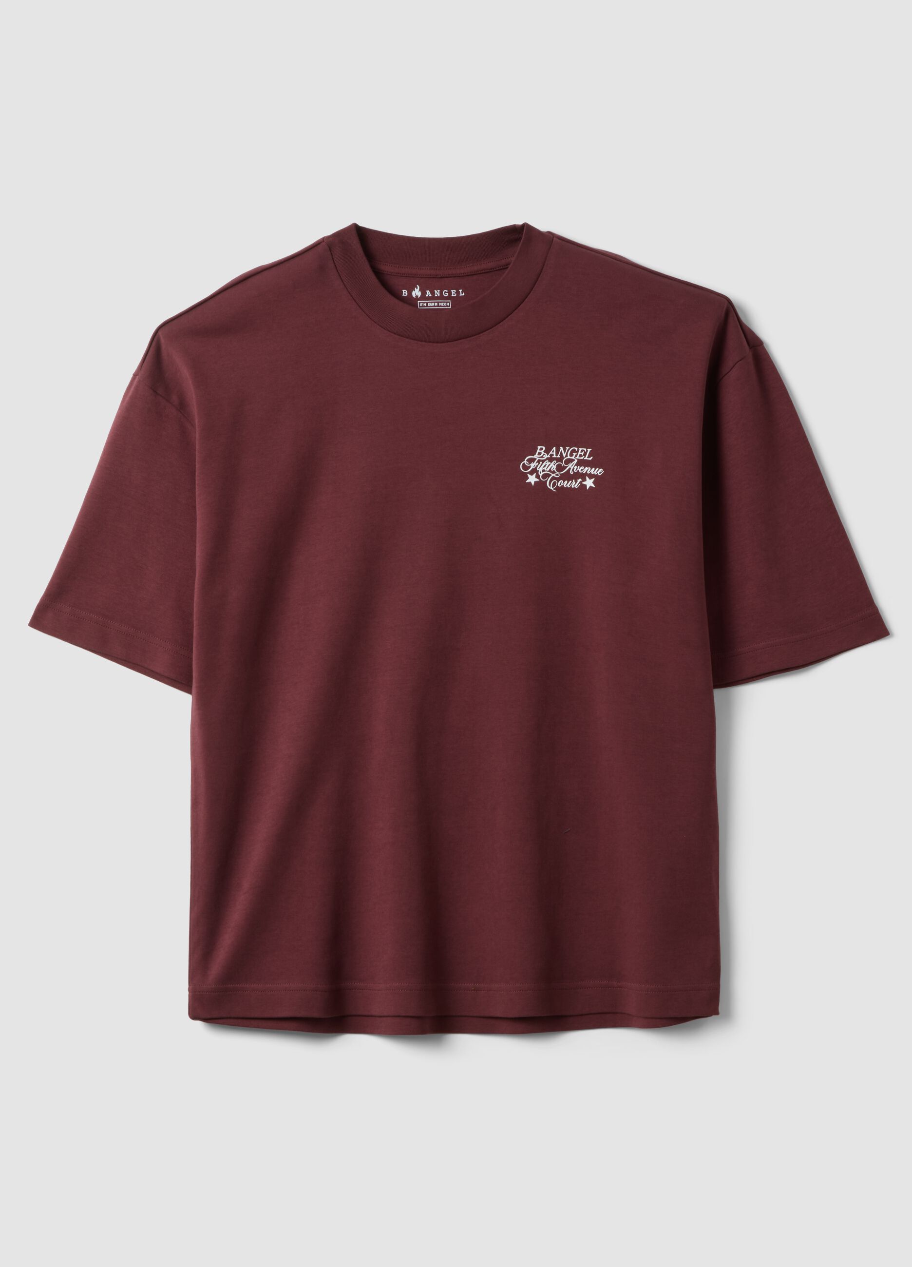 &Kappa;ό&kappa;&kappa;&iota;&nu;&omicron; cropped T-shirt &alpha;&pi;ό 100% &beta;&alpha;&mu;&beta;ά&kappa;&iota; &mu;&epsilon; &sigma;&tau;ά&mu;&pi;&alpha;, boxy fit