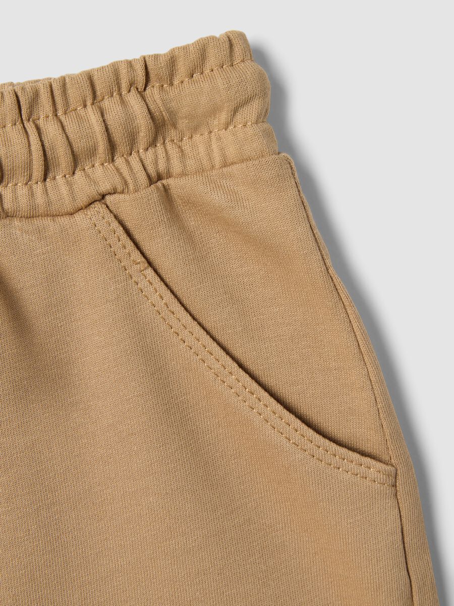 Beige pure cotton shorts_2