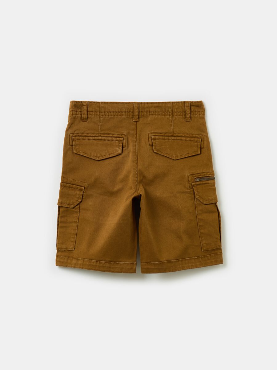 Cotton cargo Bermuda shorts_3