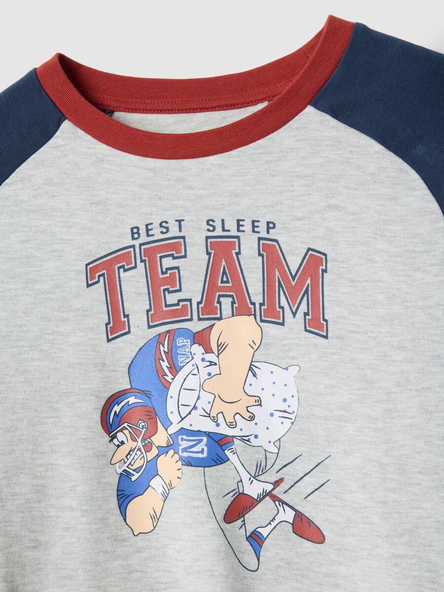 Regular fit multicolour children's pyjamas in cotton blend with print_2