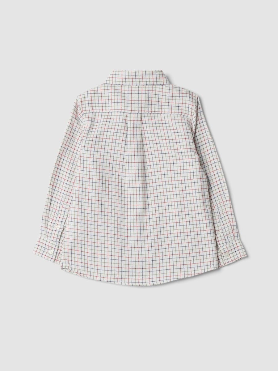 Camicia verde a quadri in puro cotone_1