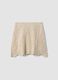 Beige crochet skirt in pure cotton, regular fit_6