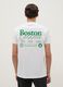 White regular fit pure cotton T-shirt with Boston Celtics logo_2