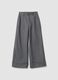 Graue Regular-Fit-Hose mit weitem Bein_0