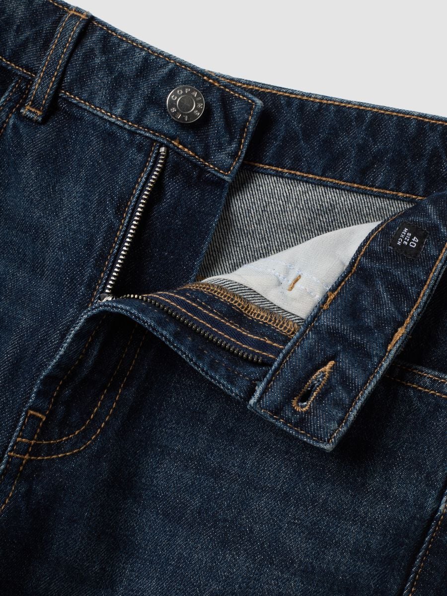 Blaue Balloon-Fit-Jeans aus reiner Baumwolle_5