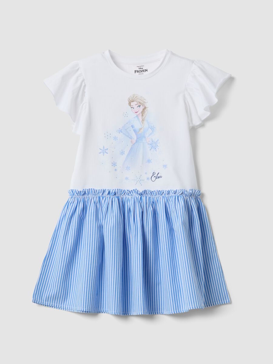 Vi&scaron;ebojna dječja haljina od elastičnog pamuka s Frozen printom_0