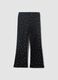 Schwarze Flare-Hose aus Stretch-Baumwolle mit Sternmuster f&uuml;r M&auml;dchen_1