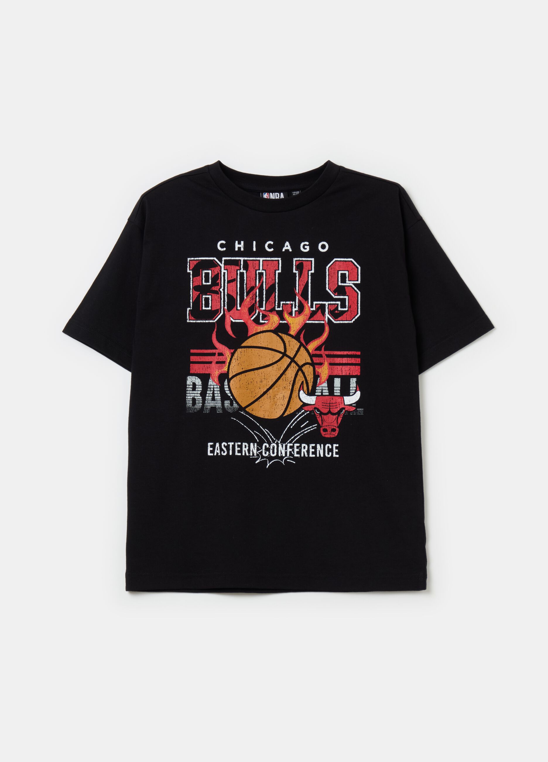 Cotton T-shirt with NBA Chicago Bulls print