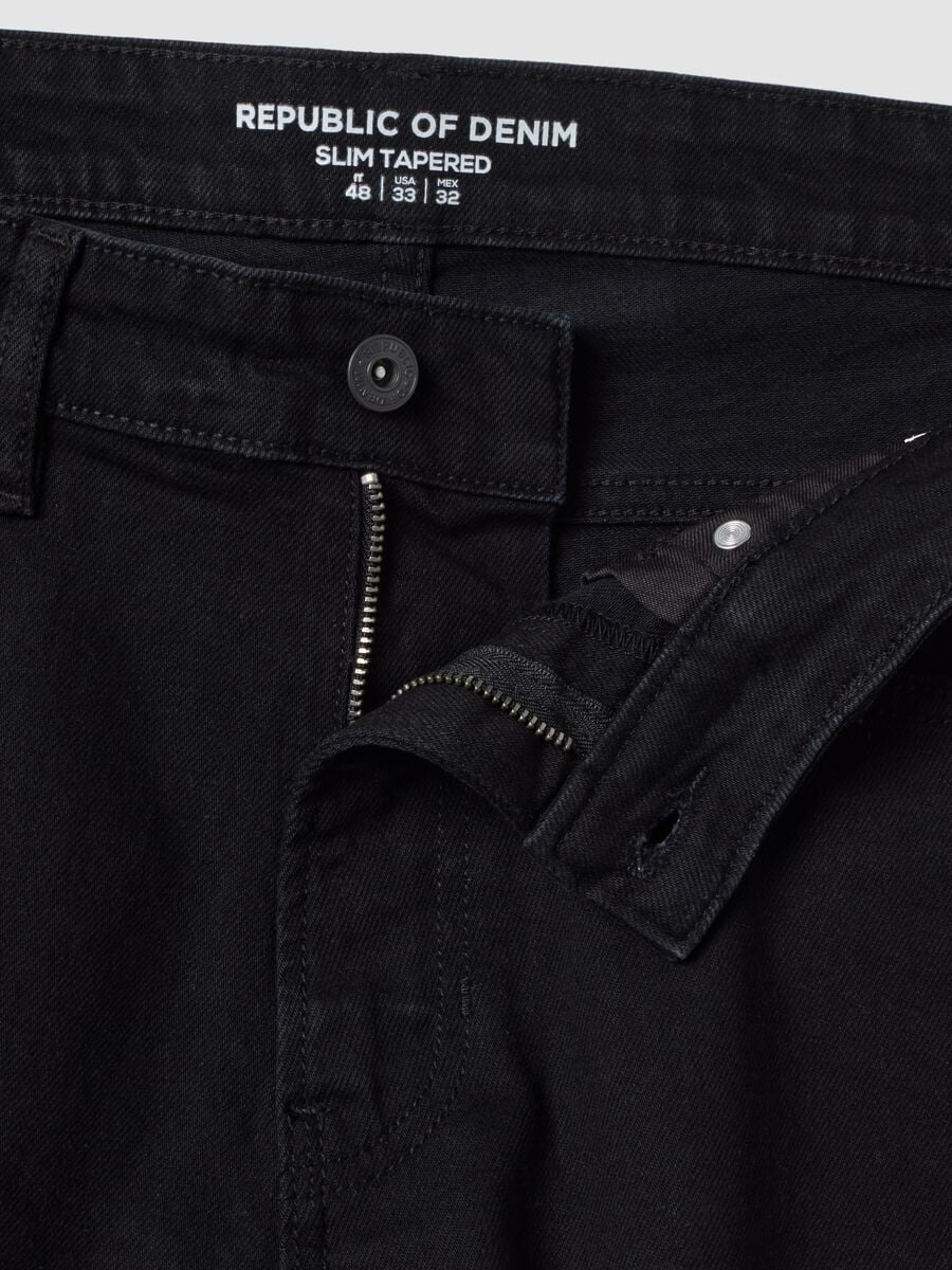 Vaqueros negros slim fit de algod&oacute;n el&aacute;stico_2