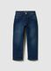 Boys' Blue Stretch Denim Straight Jeans_0