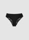 Black Brazilian briefs in stretch microfibre with lace_5