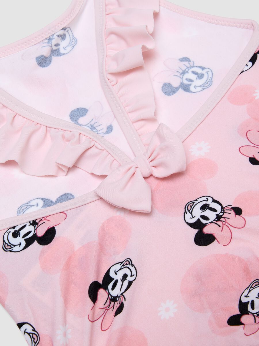 Pink ruffle swimsuit in stretch fabric_3