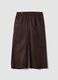 Braune Wide-Leg-Hose aus Stretch-Baumwolle_4