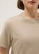T-shirt bege de manga curta em puro algod&atilde;o italiano_3