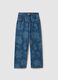 Blue baggy trousers in pure cotton_4