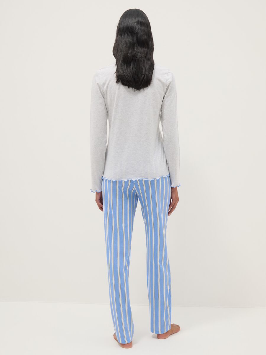 Multicolour organic cotton pyjamas regular fit with inscription_2