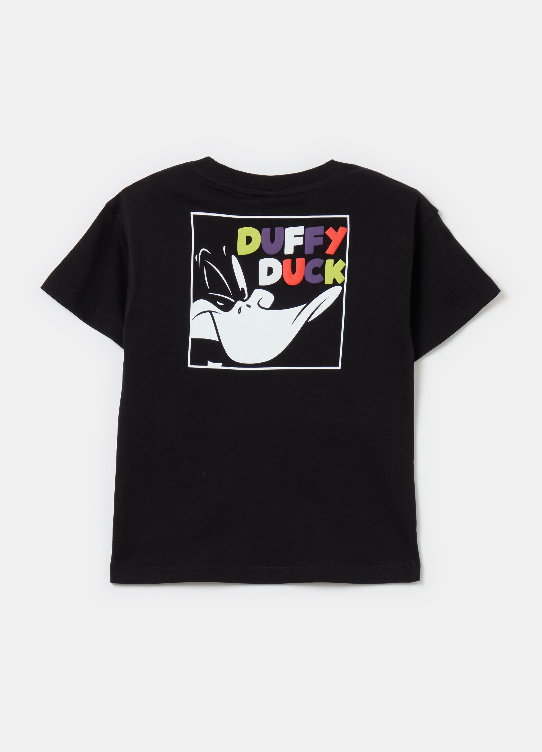Cotton T-shirt with Daffy Duck print