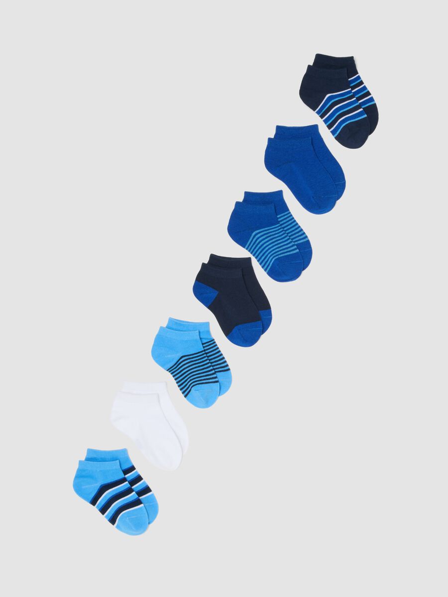 Multipack de calcetines infantiles multicolor de mezcla de algod&oacute;n el&aacute;stico_0