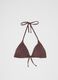 Brown stretch triangle bikini top with sparkling details_5