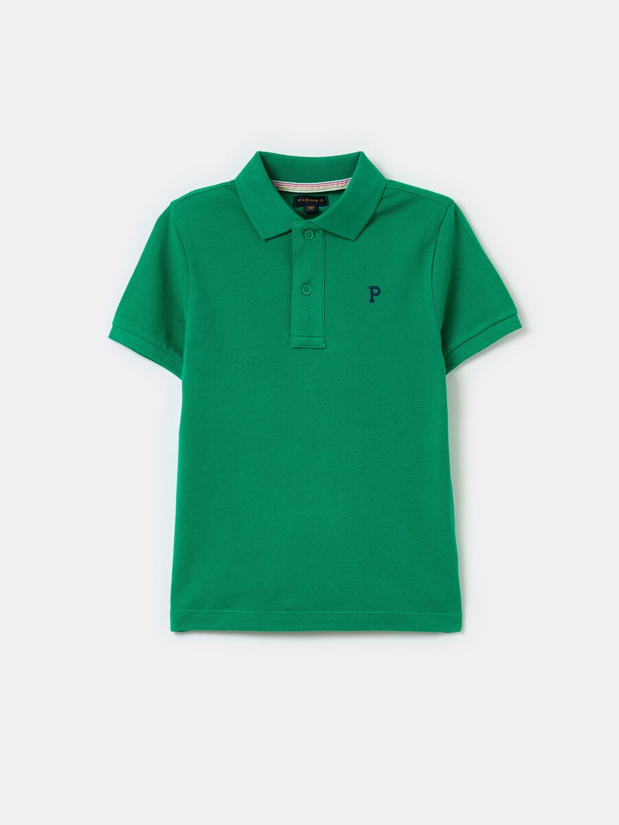 Piquet polo shirt with embroidered logo_1