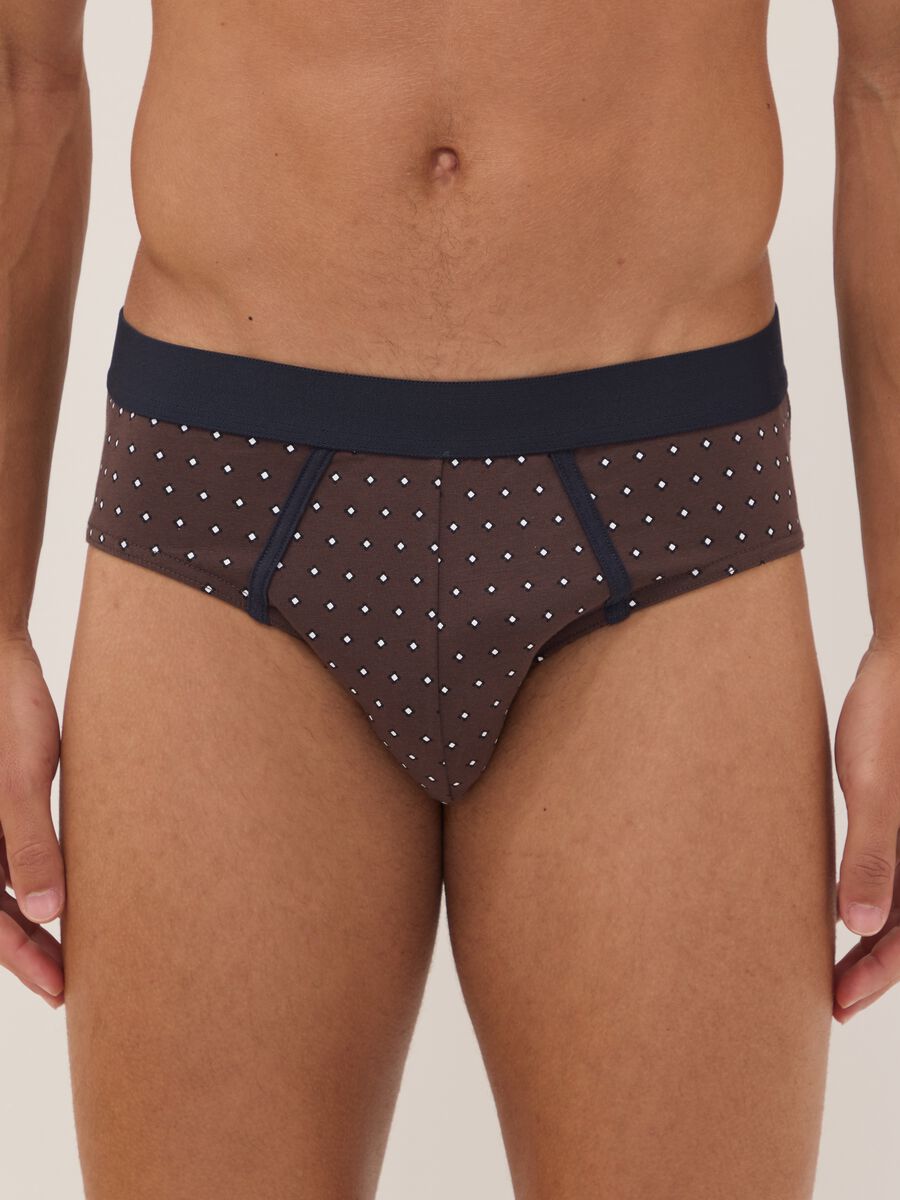 3er-Pack blaue Slips aus stretchiger Bio-Baumwolle_1