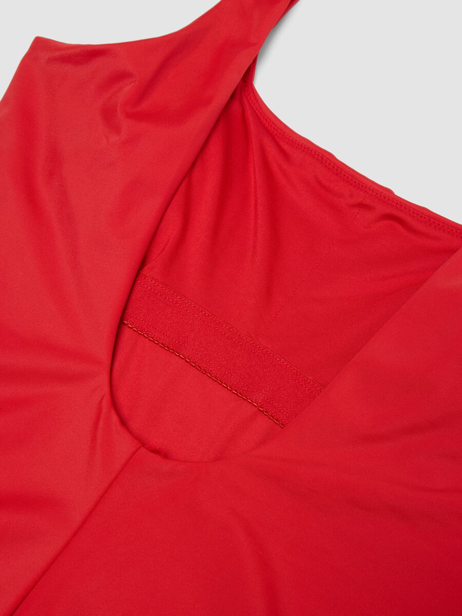 Maillot de bain une pi&egrave;ce rouge en tissu stretch_1