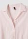 Pink pure viscose striped V-neck pyjamas, regular fit_5