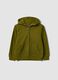 Sudadera verde con capucha de algod&oacute;n org&aacute;nico puro para ni&ntilde;o, corte regular_0