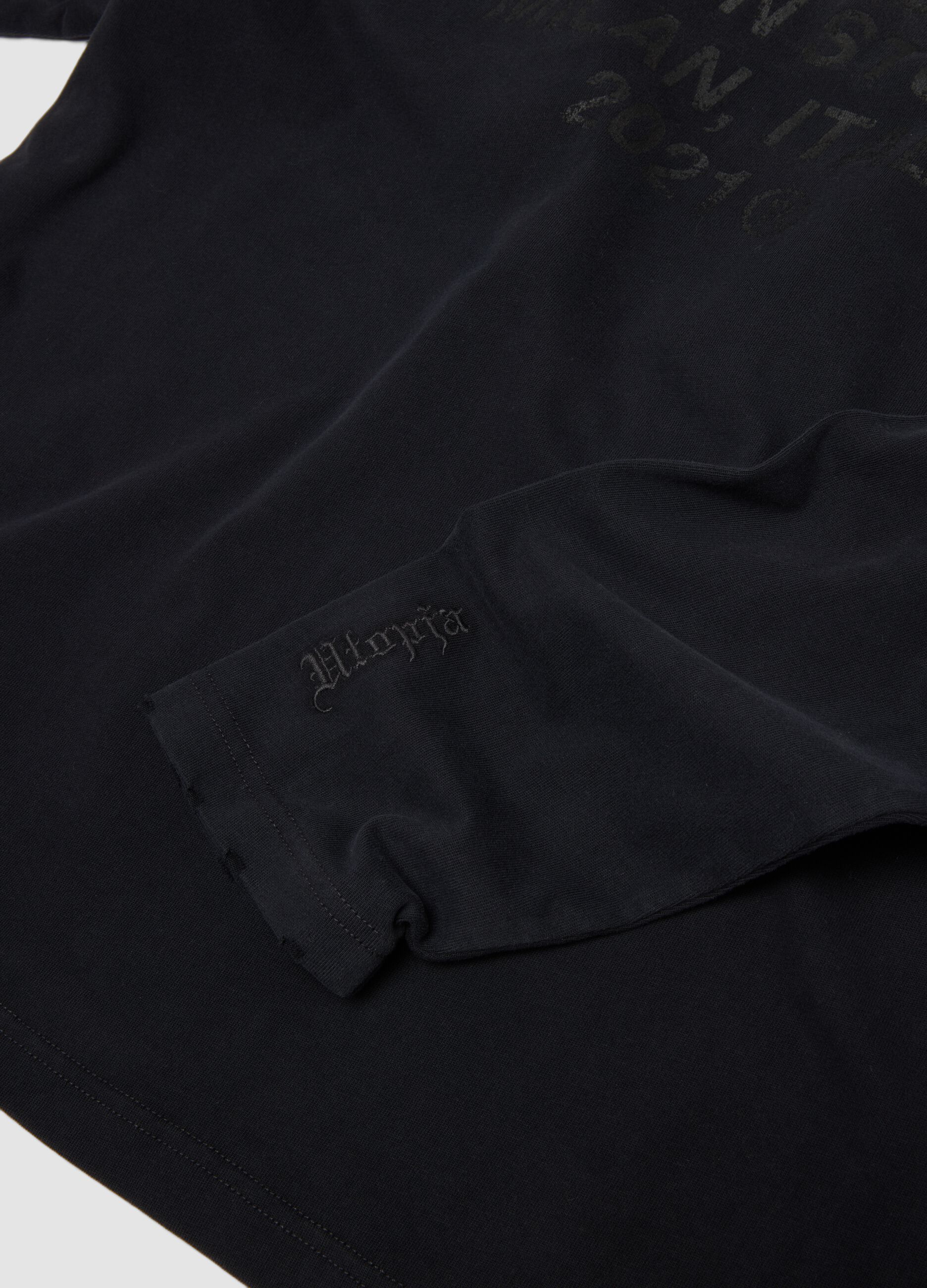 Double Longsleeve Sunfaded Schwarz