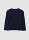 Blue crew-neck T-shirt in pure organic cotton_0