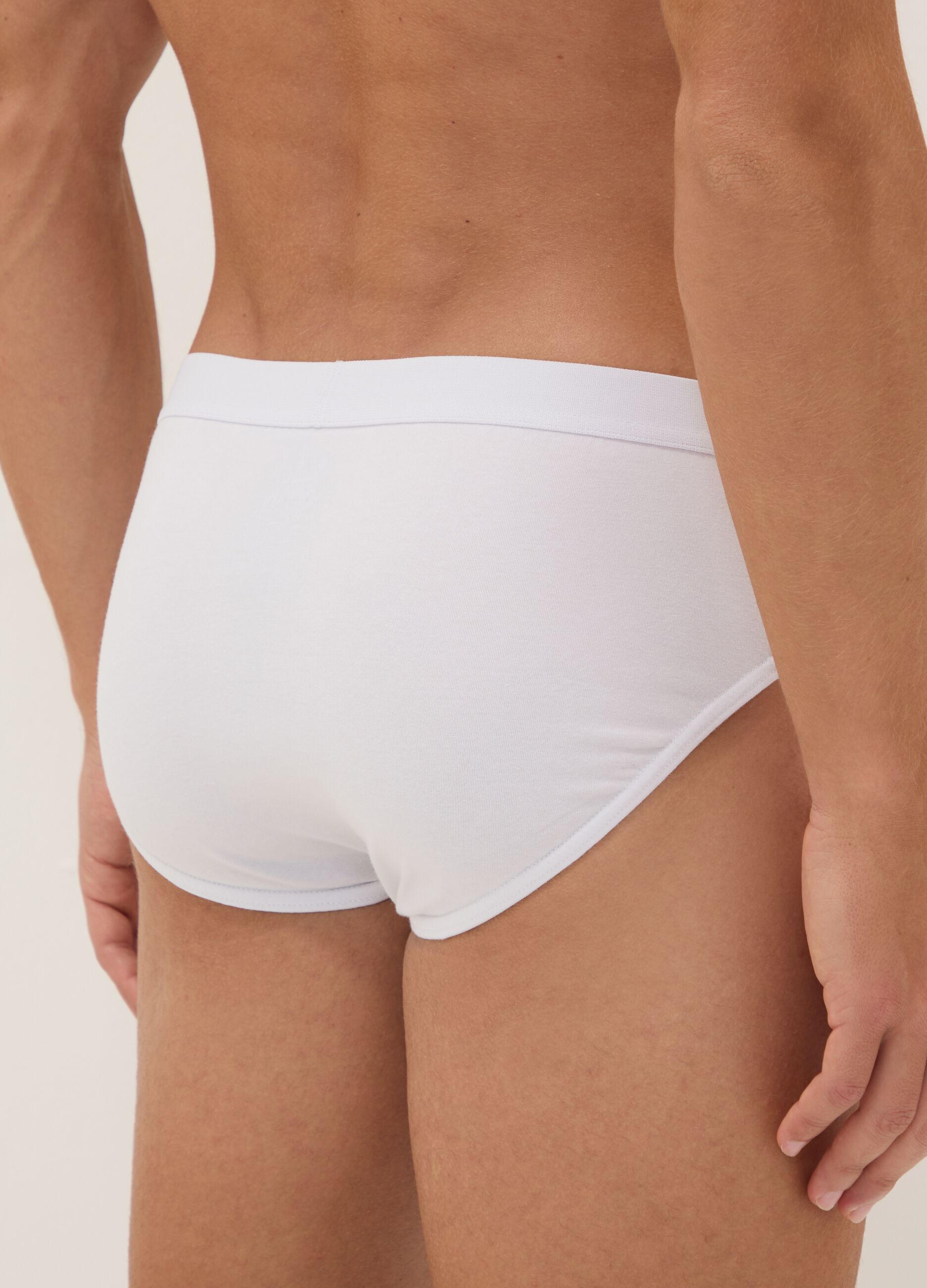 Tripack di slip bianchi in cotone organico