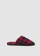Red and Black Checked Slippers_0