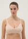 Beige seamless bra with removable padding_0