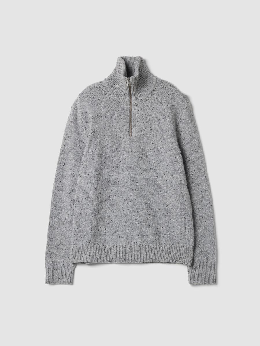 Grey cotton-wool blend half-zip jumper_4