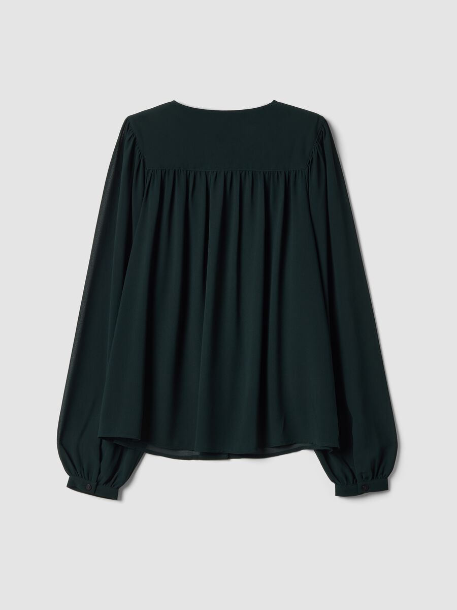 Green regular-fit shirt with buttons and long sleeves_6