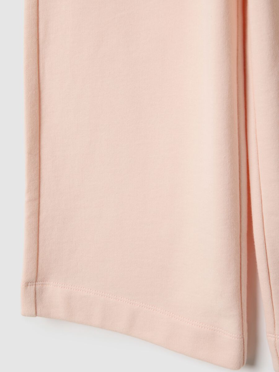 Girls' Wide Leg Pink Cotton Trousers_3