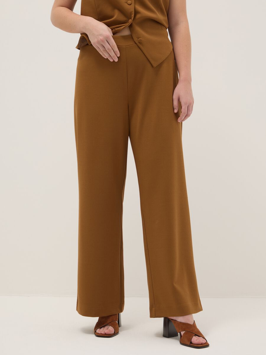 Brown regular fit treggings_1