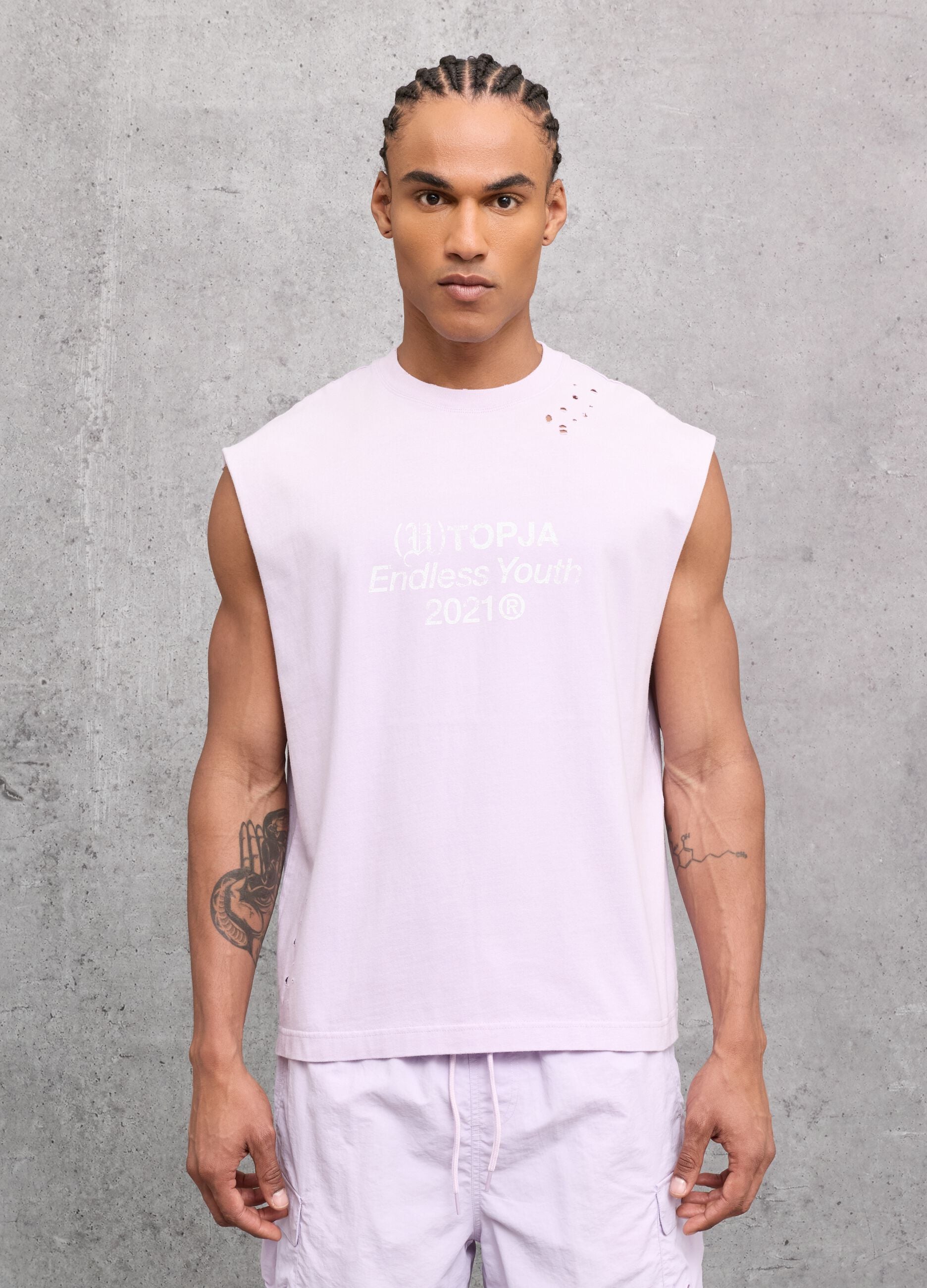 Sunfaded Tank Top Pastel Lilac