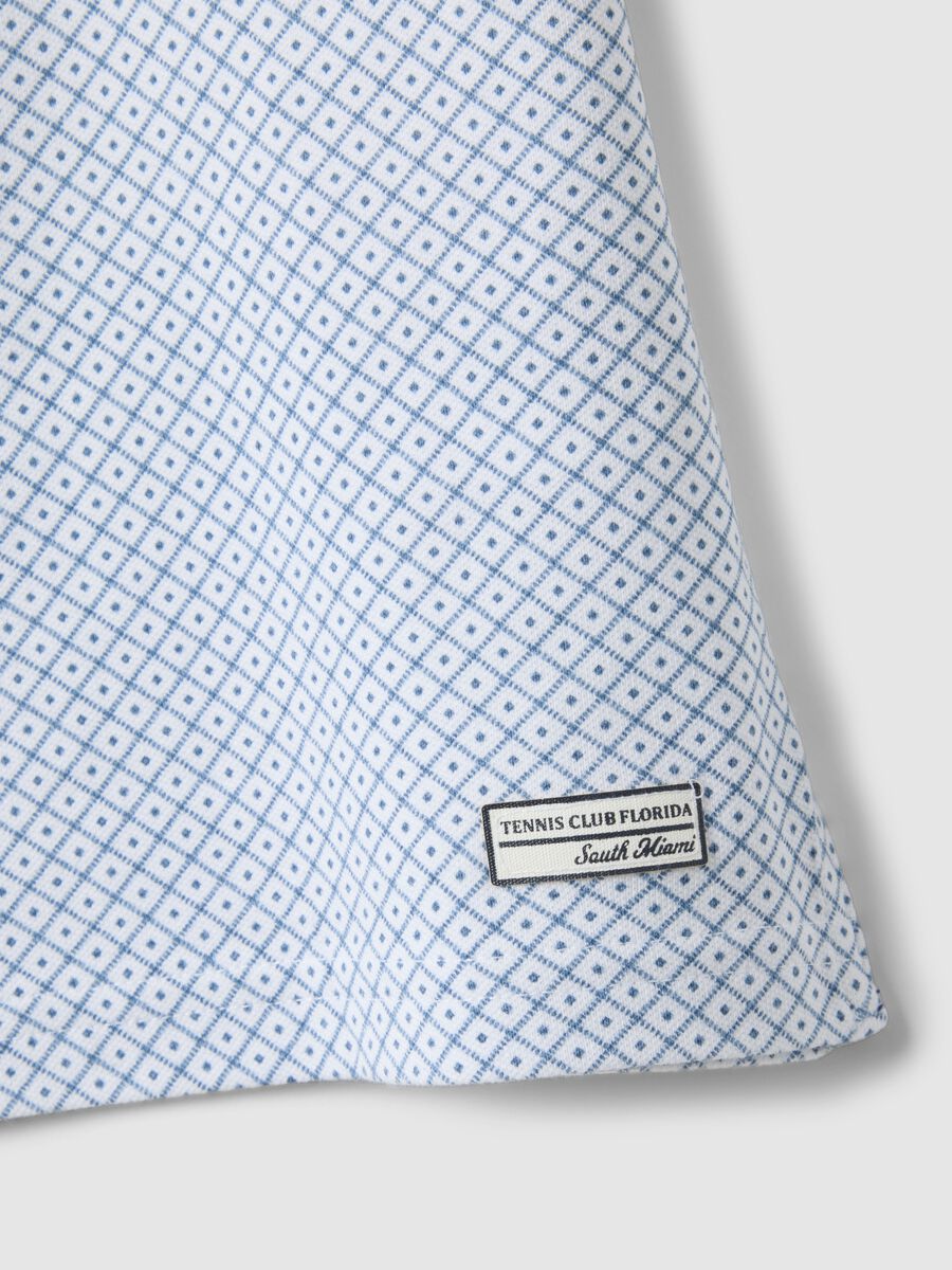 Children's regular fit multicolour checked stretch cotton polo_2