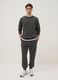 Grey Cotton Blend Crew Neck Sweatshirt Regular Fit_1