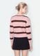 Pink striped viscose-blend polo-collar jumper, regular fit_2