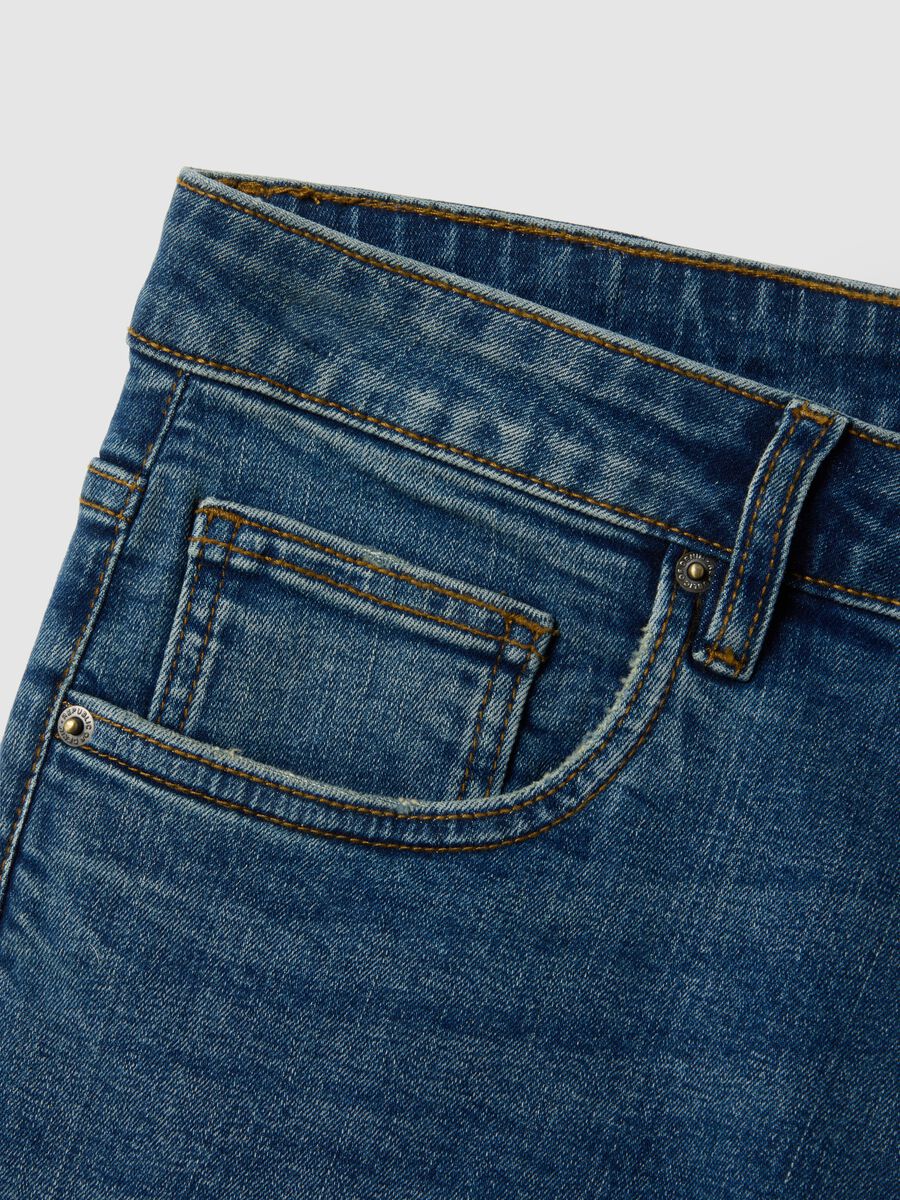 Skinny fit blue stretch cotton jeans_5
