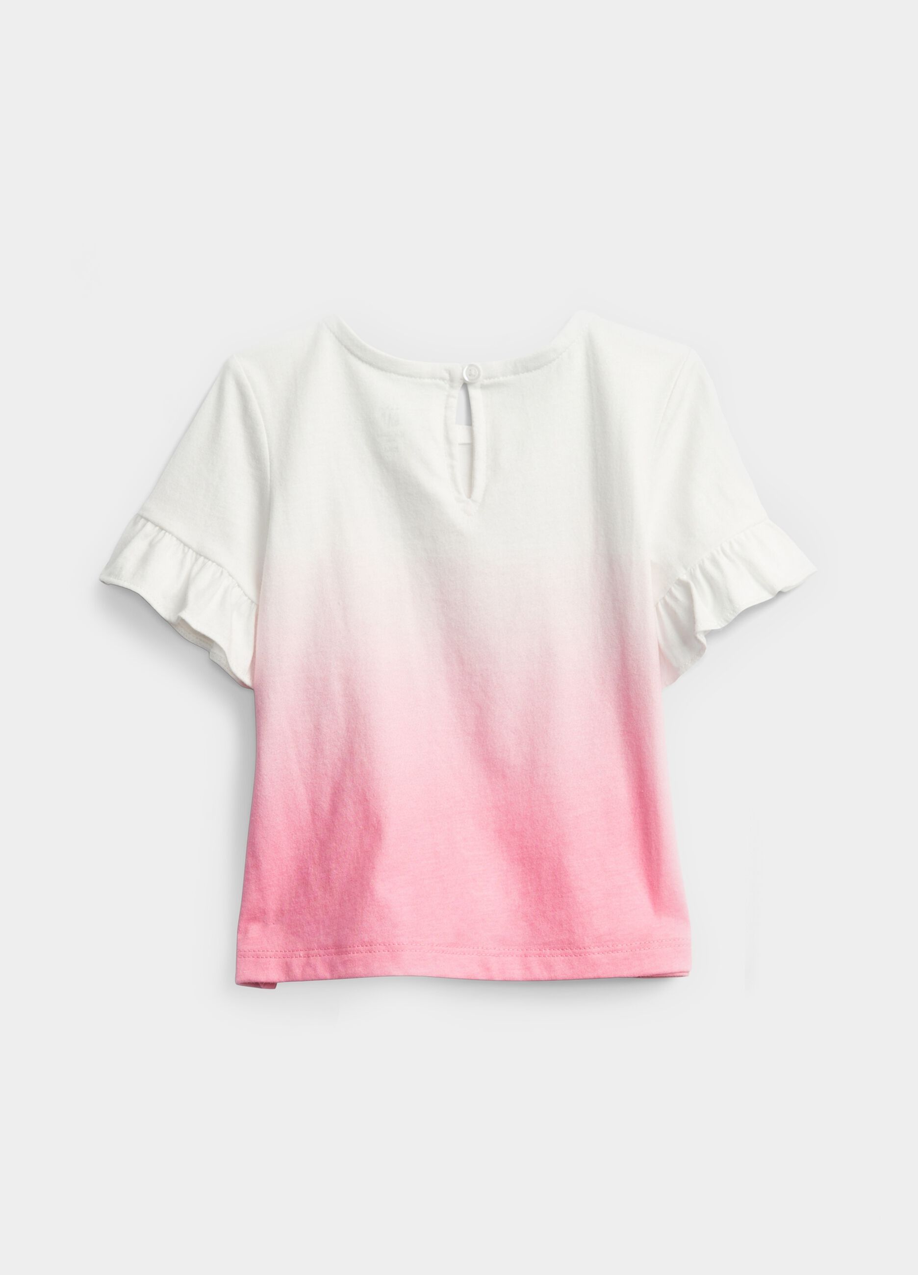 Degradé-effect T-shirt in cotton