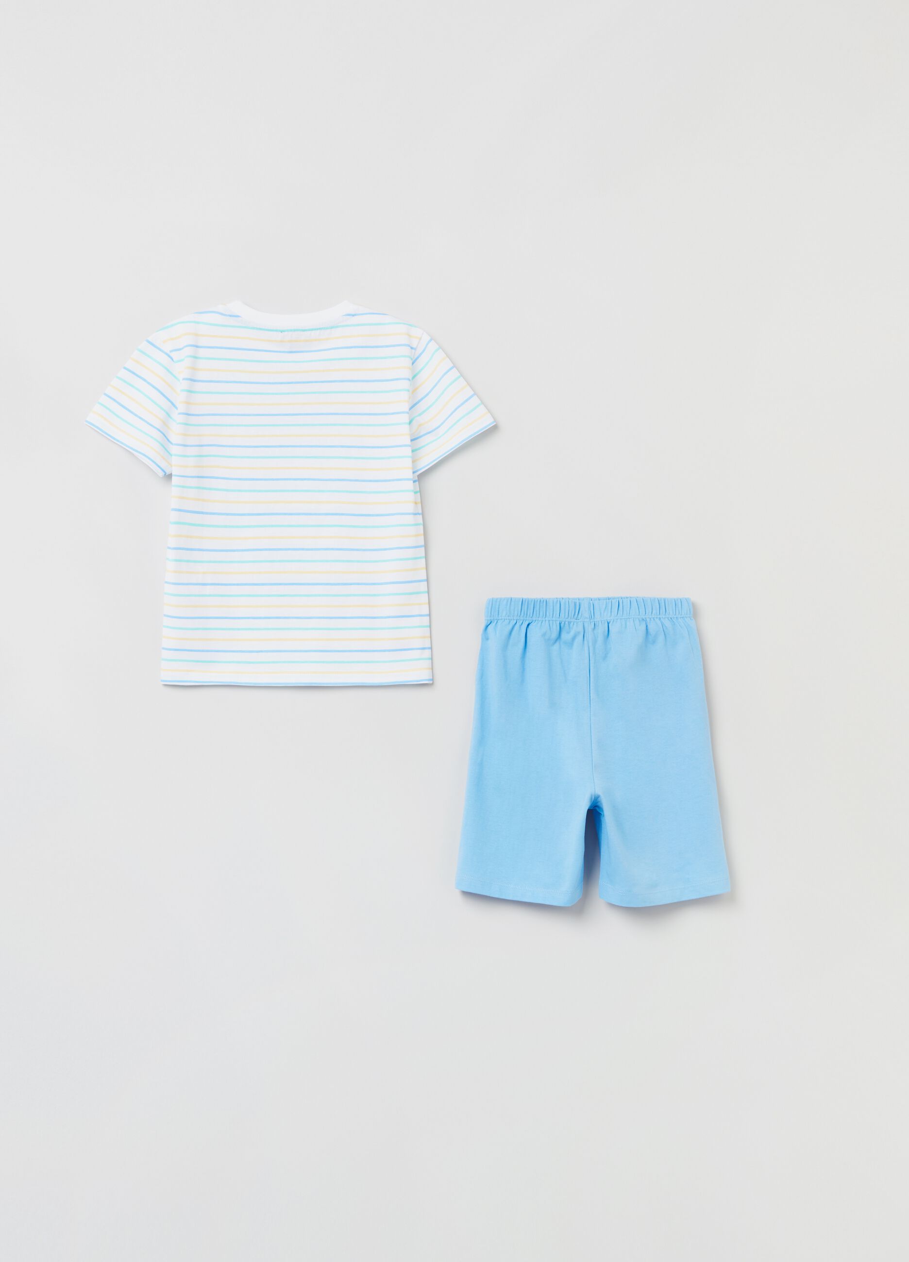 Short cotton pyjamas with stripes