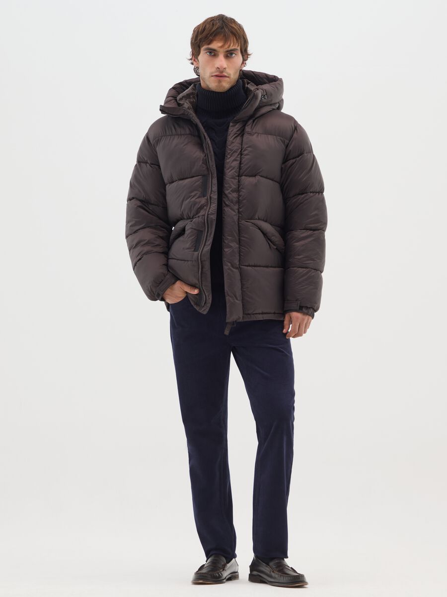 Brown The Iconic Puffer Jacket with Adjustable Hood_1