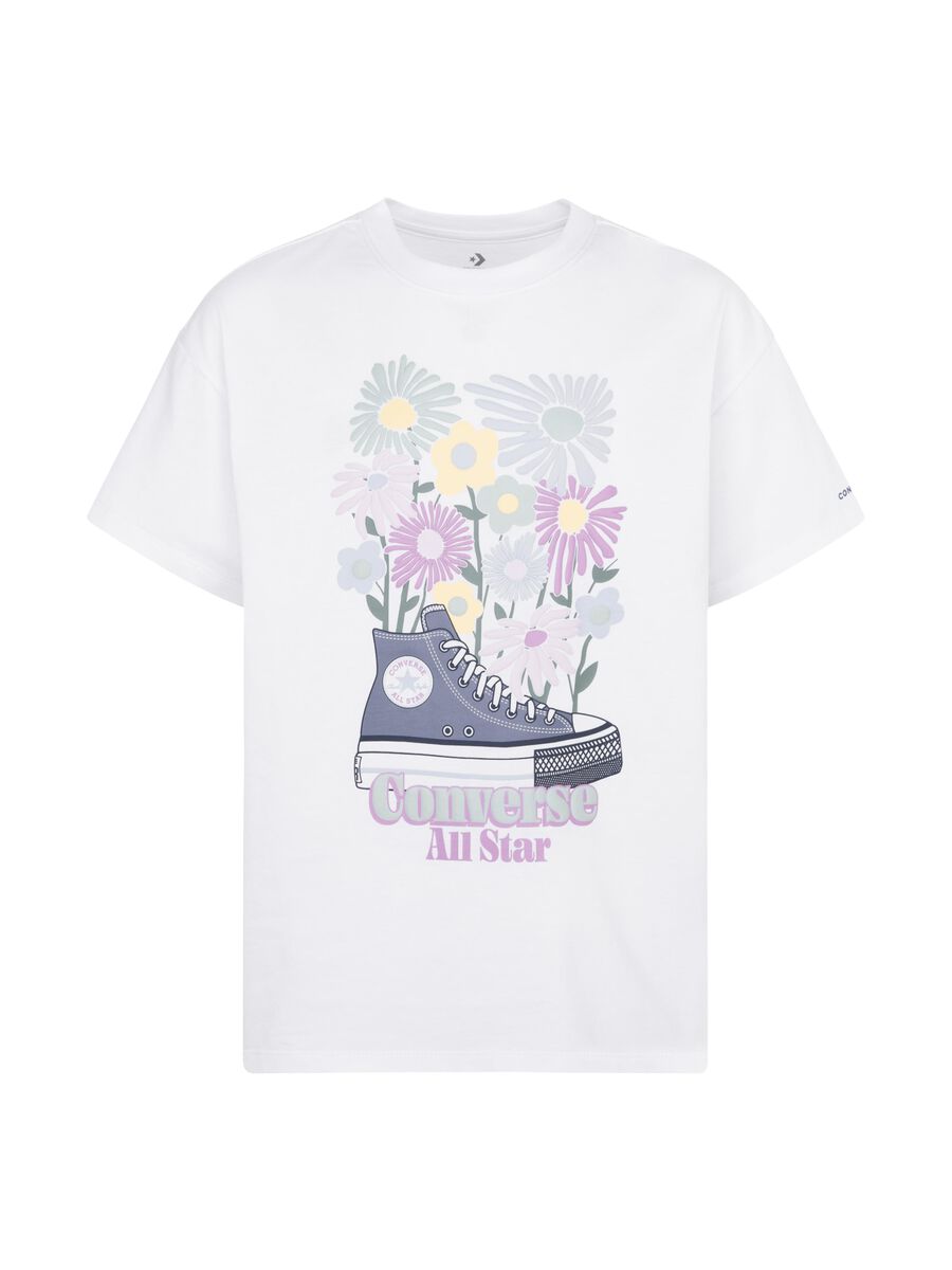 T-shirt with round neck and Shoe graphic print_0