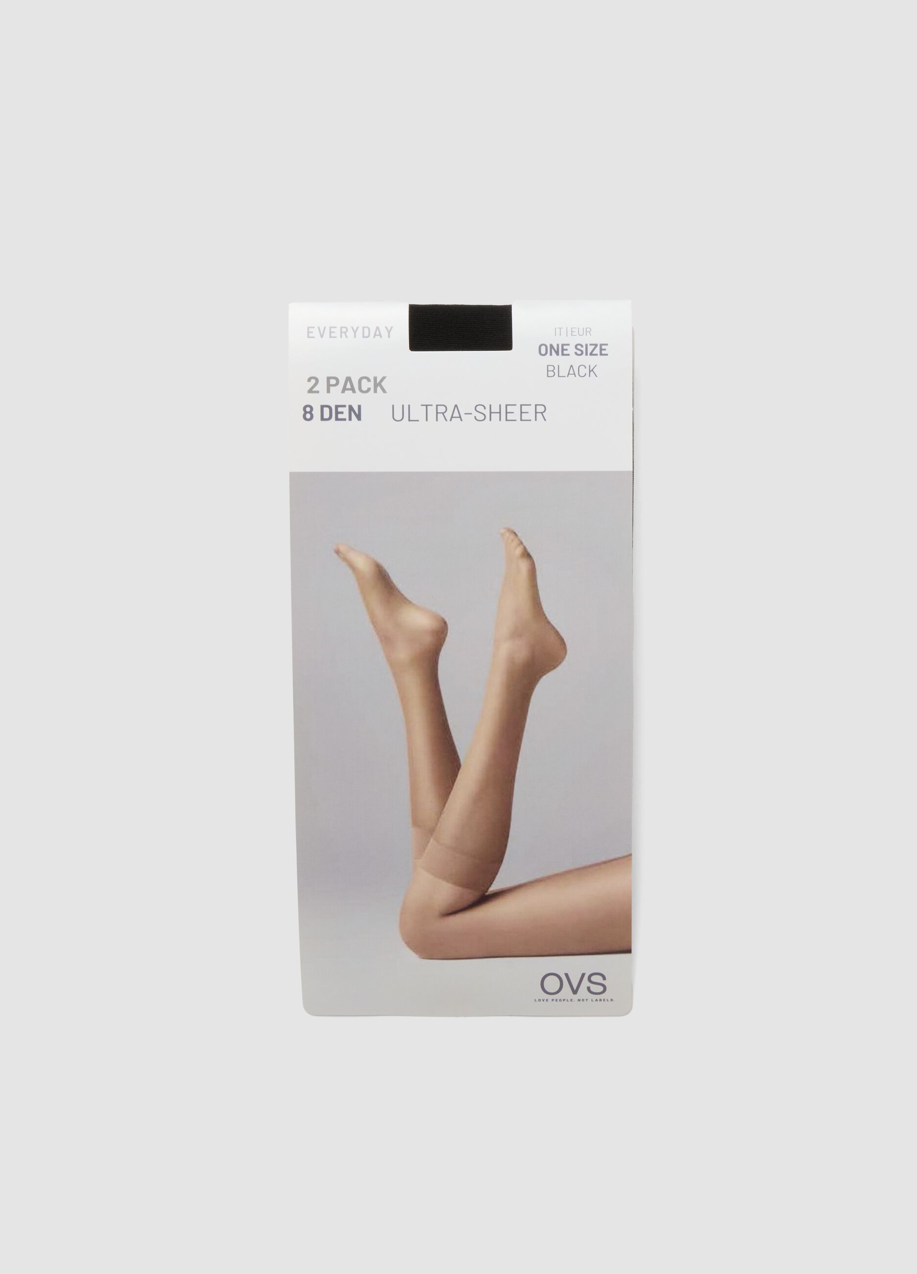 2-pack black sheer stretch pop socks