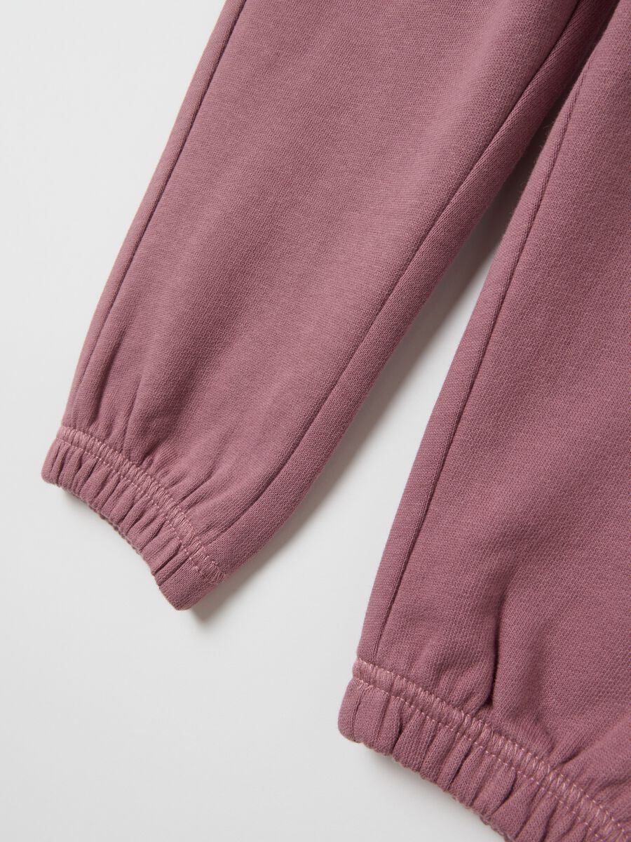 Cotton joggers with elasticated edging_3