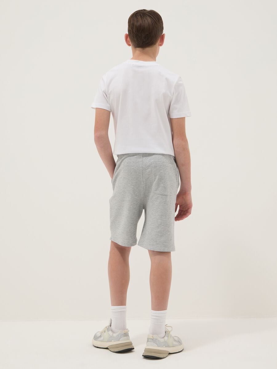 Boys' grey 100% cotton relaxed-fit shorts_1